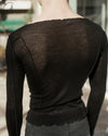 BASERANGE OMATOR Long-sleeved T-shirt BAS-TTOML-WO-WI24-HEI Black